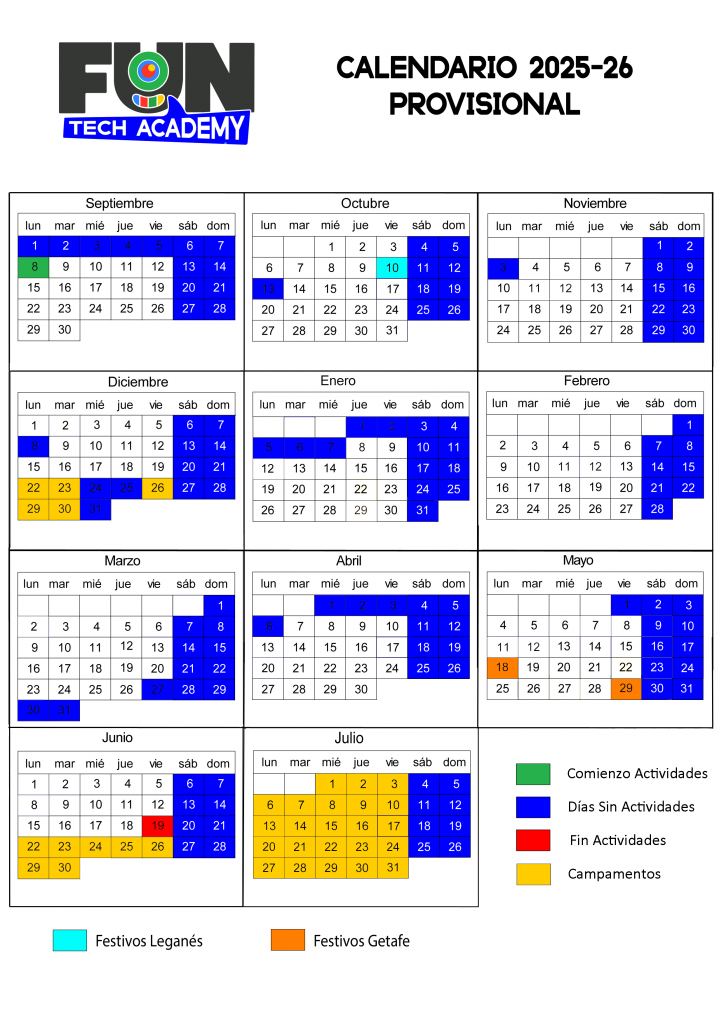 Calendario 25-26 Calendario 25-26